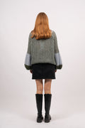 Liana Knit Sweater - Light Blue/Army