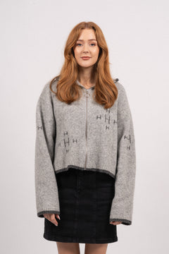 Iben Zip Jacket - Grey With Dark Details