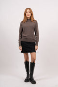 Hanni LS Knit T-Neck - Brownie Melange