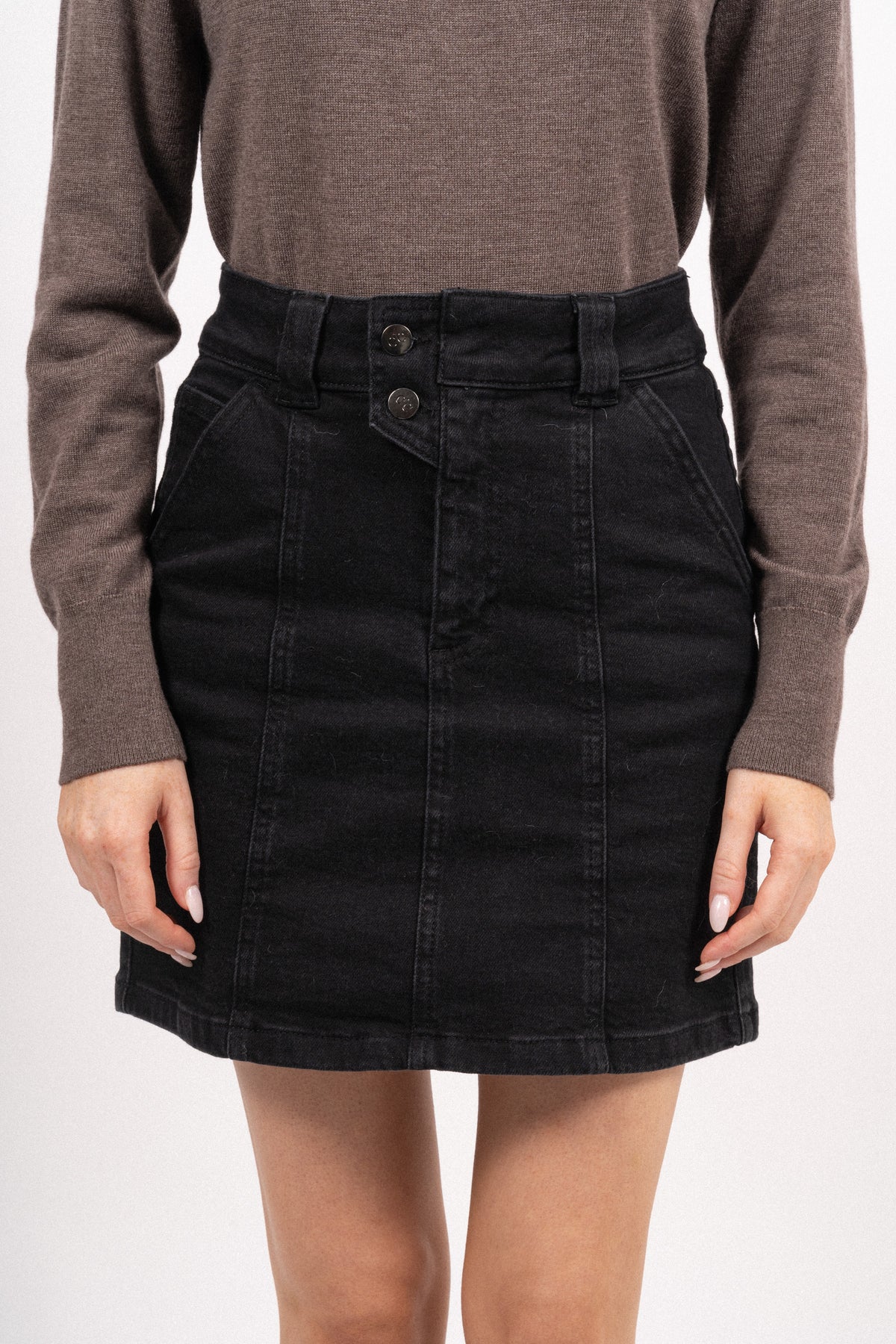 Jolenecc Denim Skirt - Black
