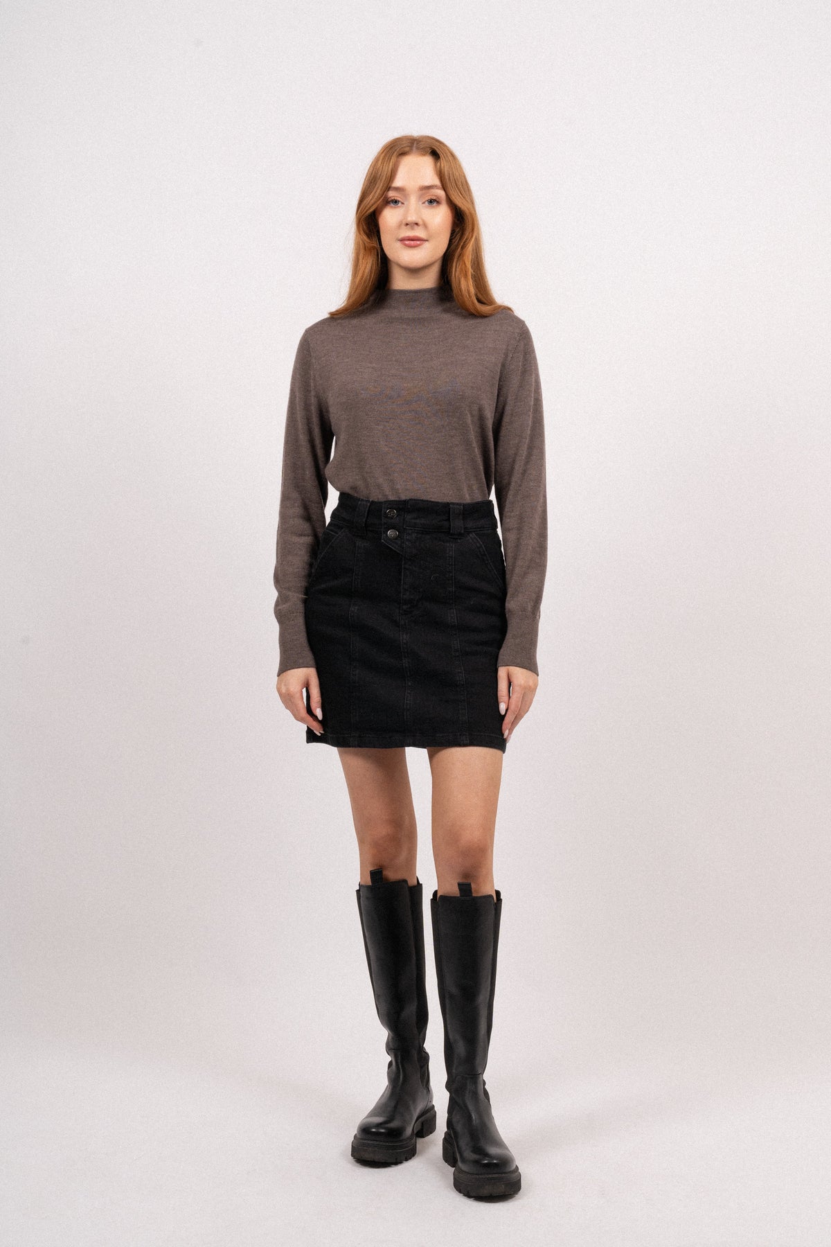 Jolenecc Denim Skirt - Black