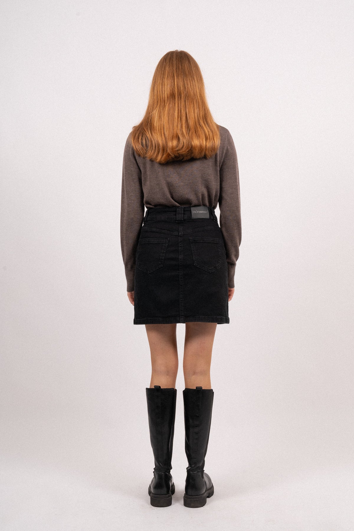 Jolenecc Denim Skirt - Black