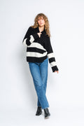 OthiliaIW Zipper Pullover - Black/Whisper