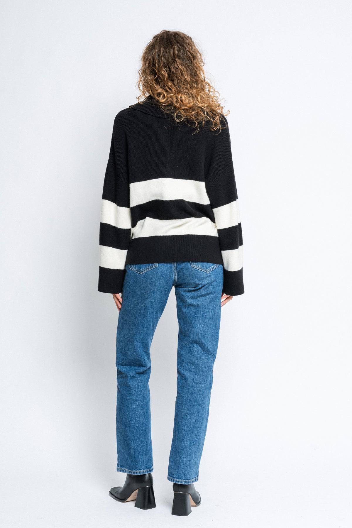 OthiliaIW Zipper Pullover - Black/Whisper