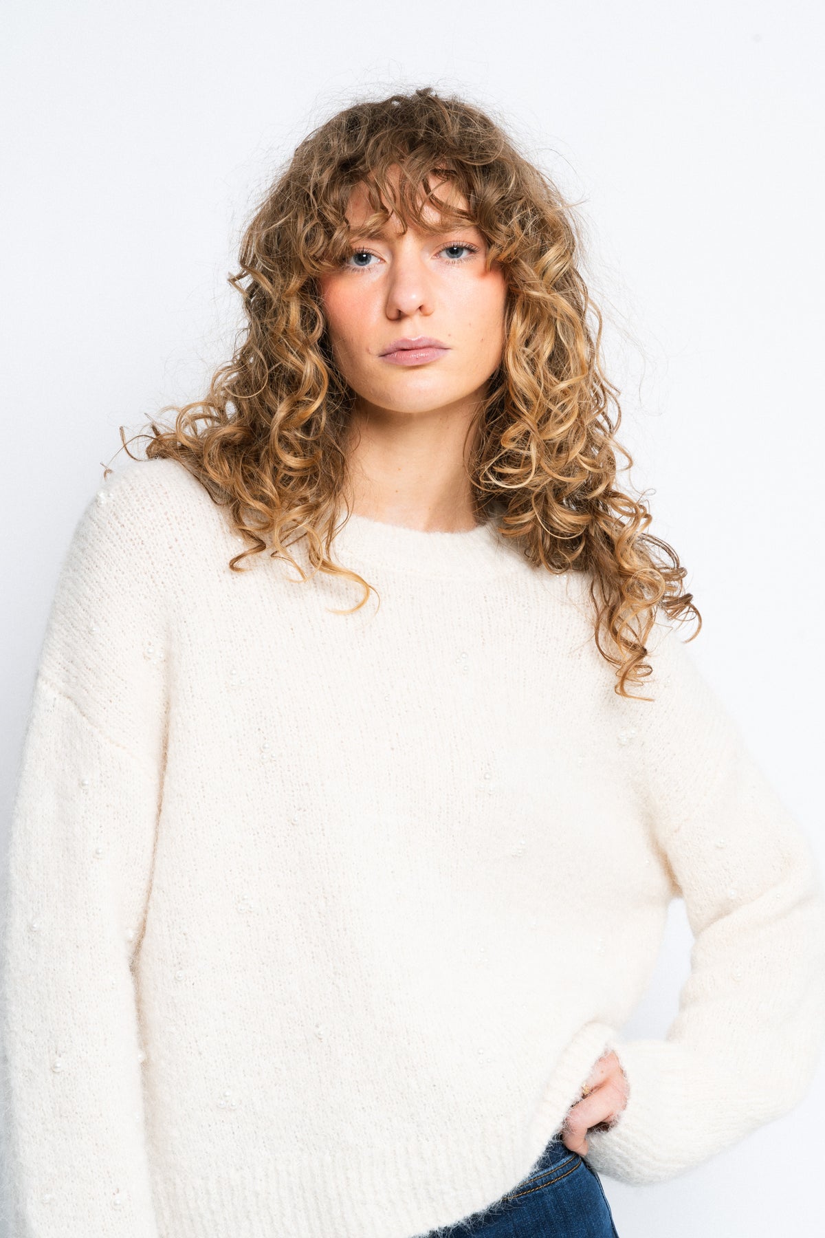 Gabella Ls Pearl Knit - Birch