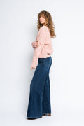 Textured Cotton V-Neck - Autumn Sunset