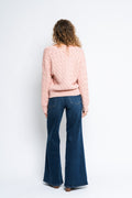 Textured Cotton V-Neck - Autumn Sunset