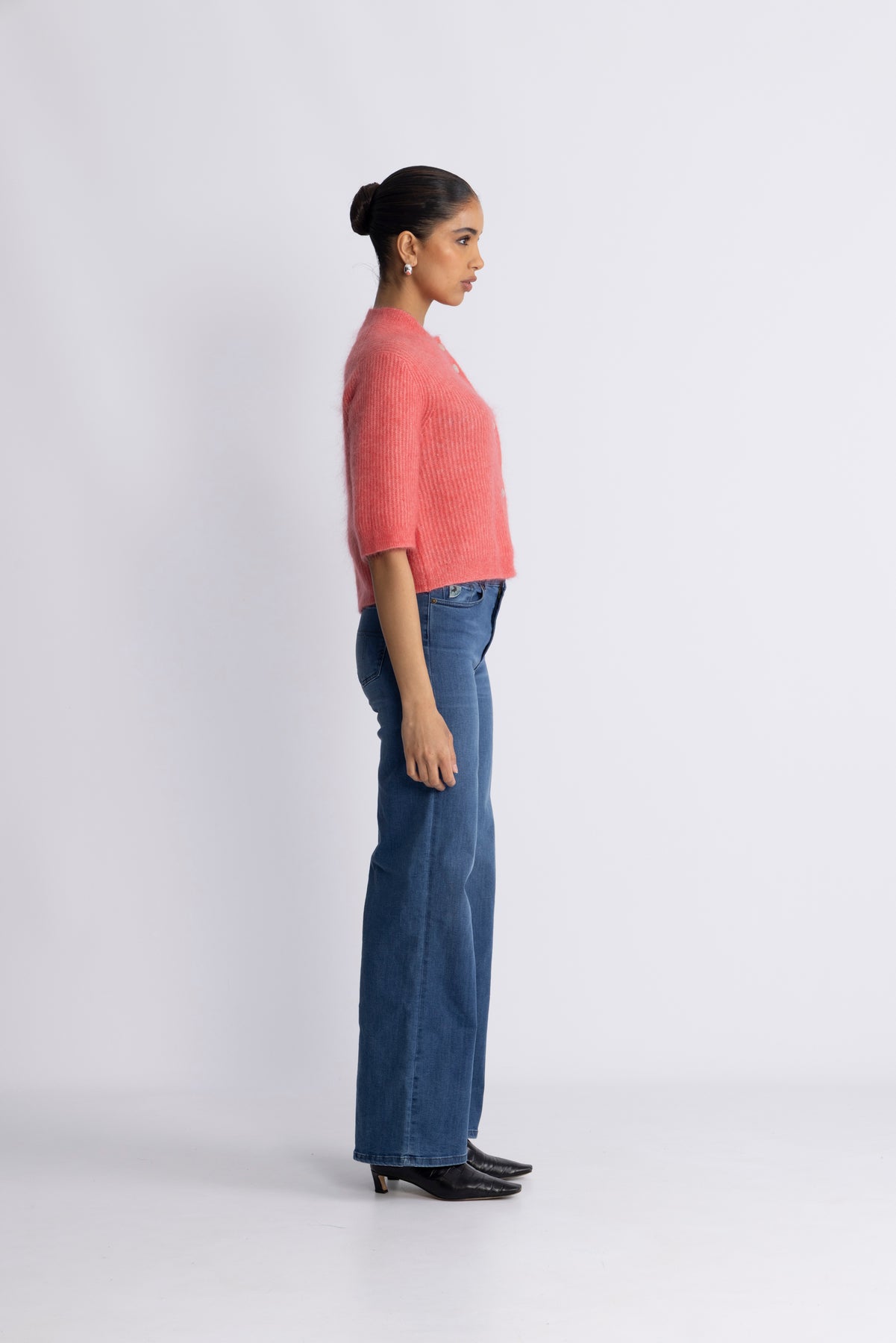 Andrea Knit Rib Kofta - Spiced Coral