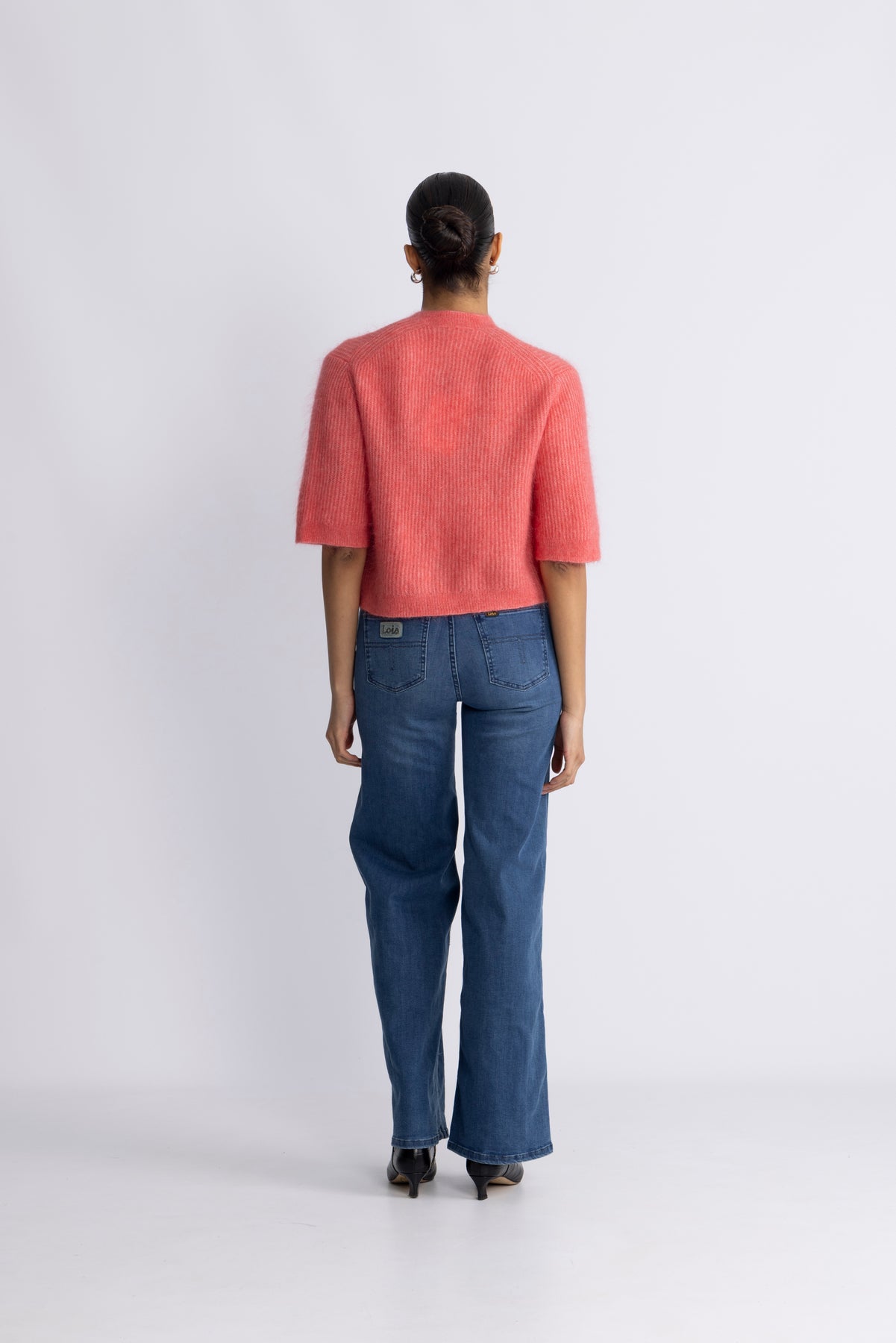 Andrea Knit Rib Kofta - Spiced Coral