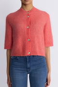 Andrea Knit Rib Kofta - Spiced Coral