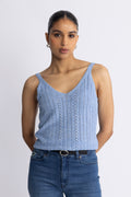 Cressida Melange Knit Top - Regatta