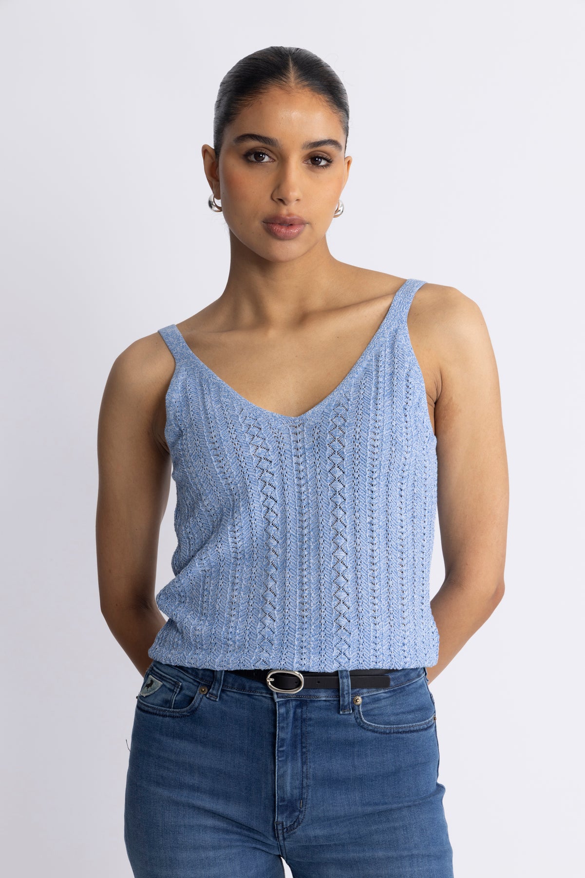 Cressida Melange Knit Top - Regatta