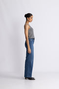Cressida Melange Knit Top - Svart