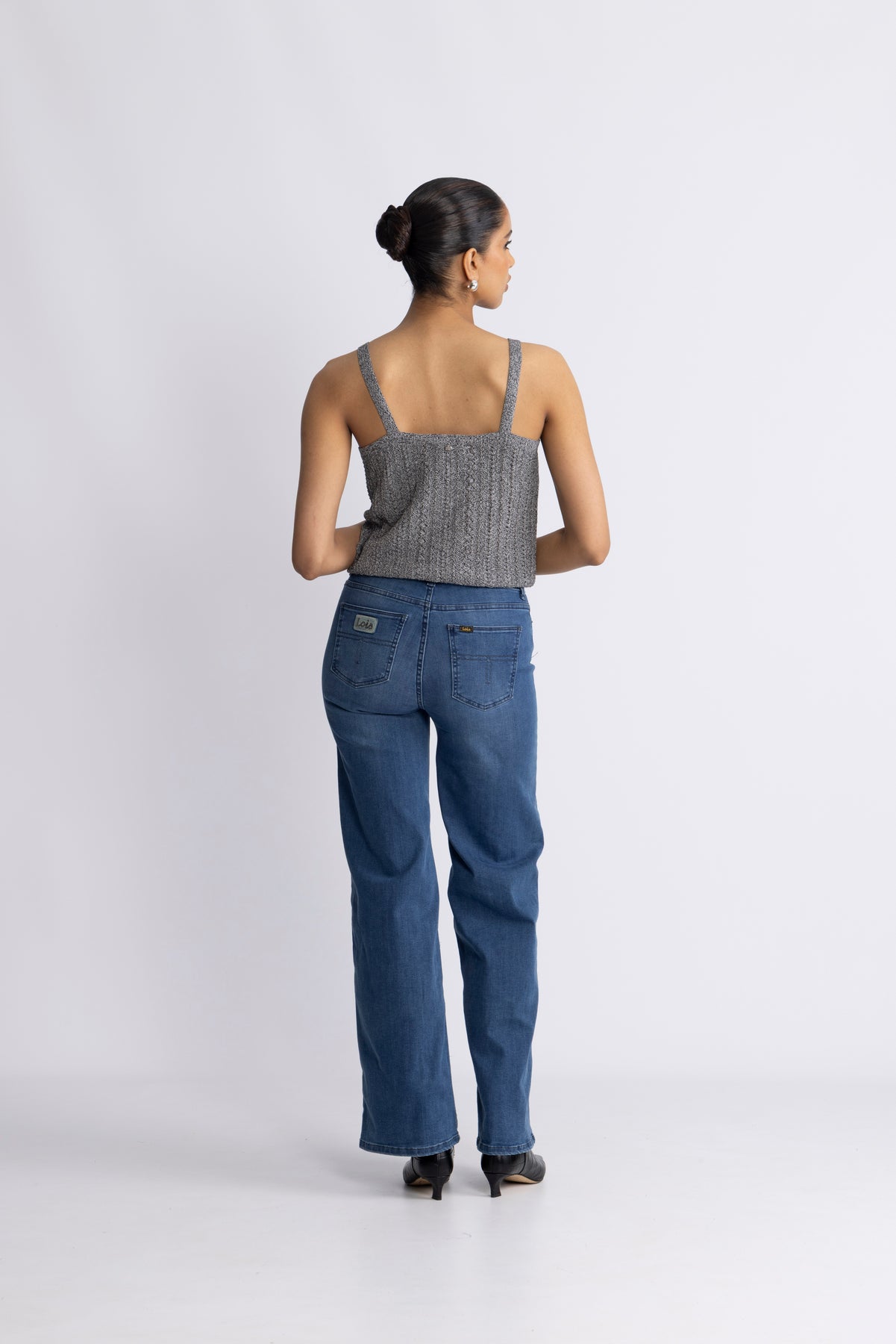 Cressida Melange Knit Top - Svart