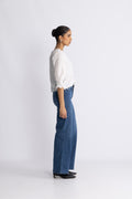 Gemmacc Embroidery SS Shirt - Vit