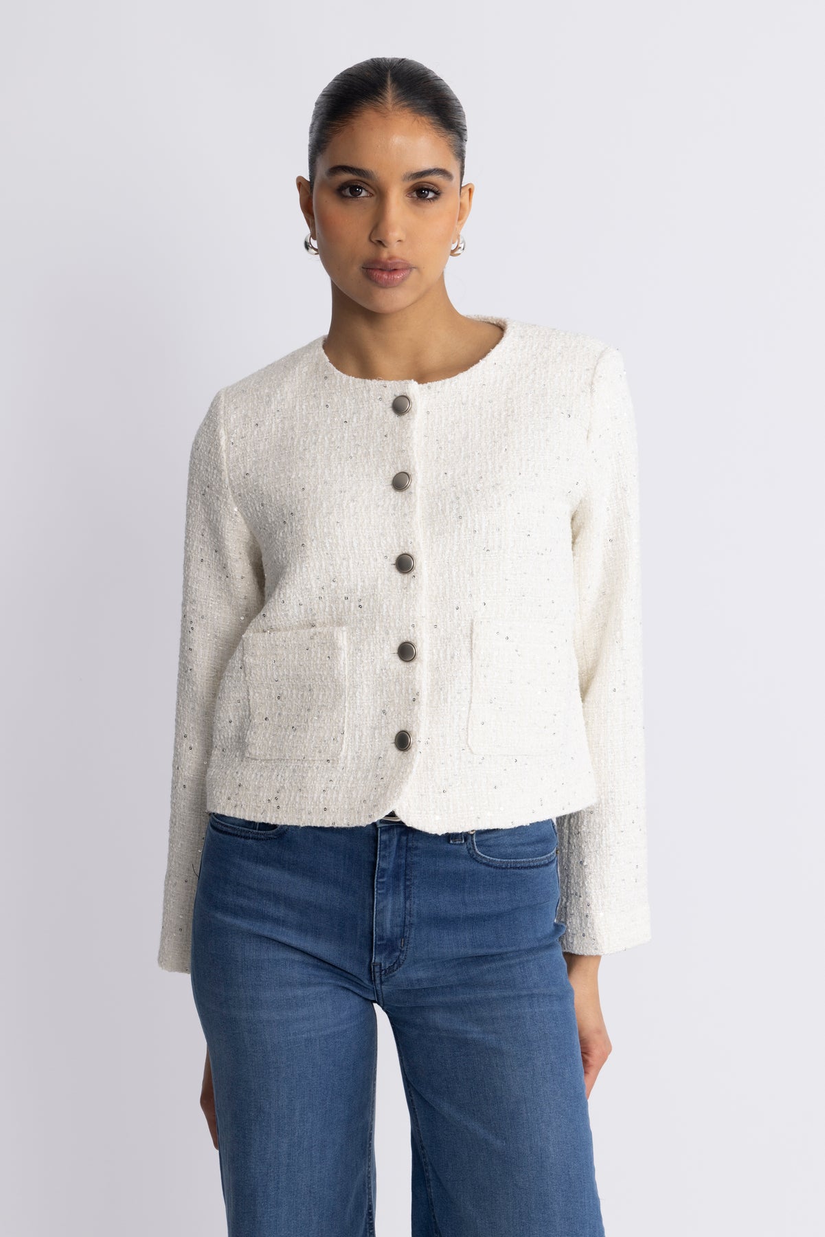 Suncoo Darcy Tweedjacka - Blanc Cassé
