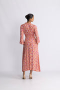 Sally Long Dress - Red Flower