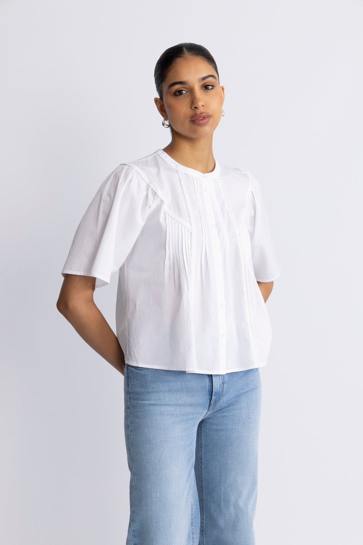 Ethelyn 2/4 Blus - Bright White