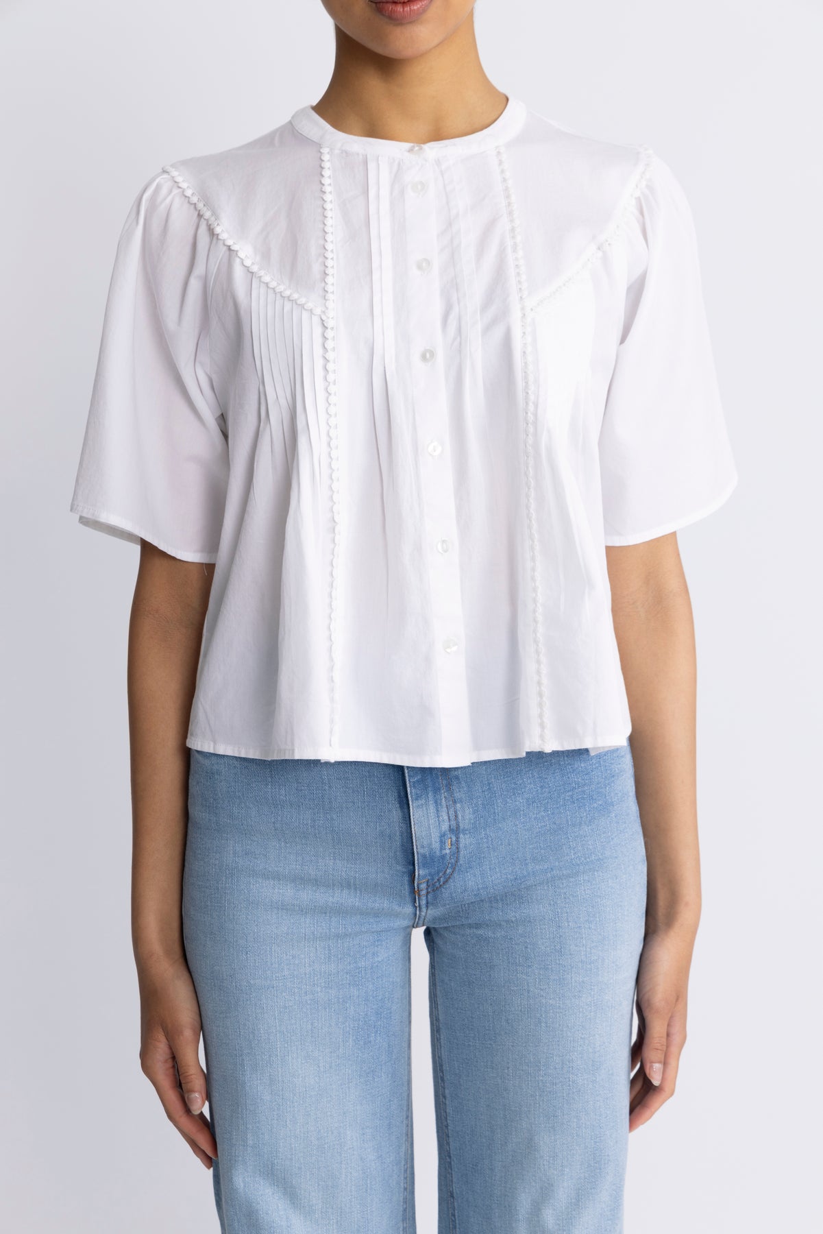 Ethelyn 2/4 Blus - Bright White