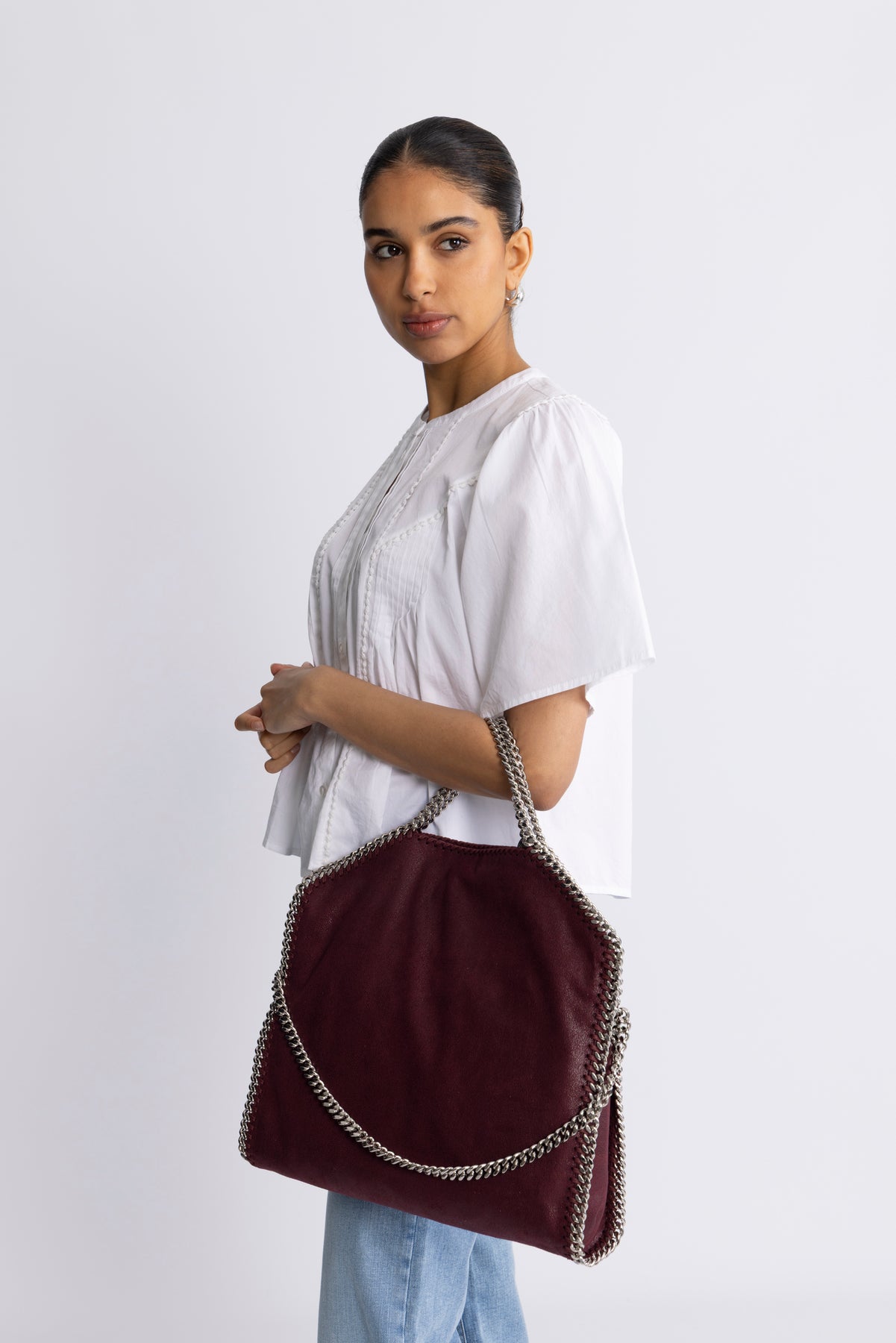 Falabella Fold-Over Tote Bag - Plum