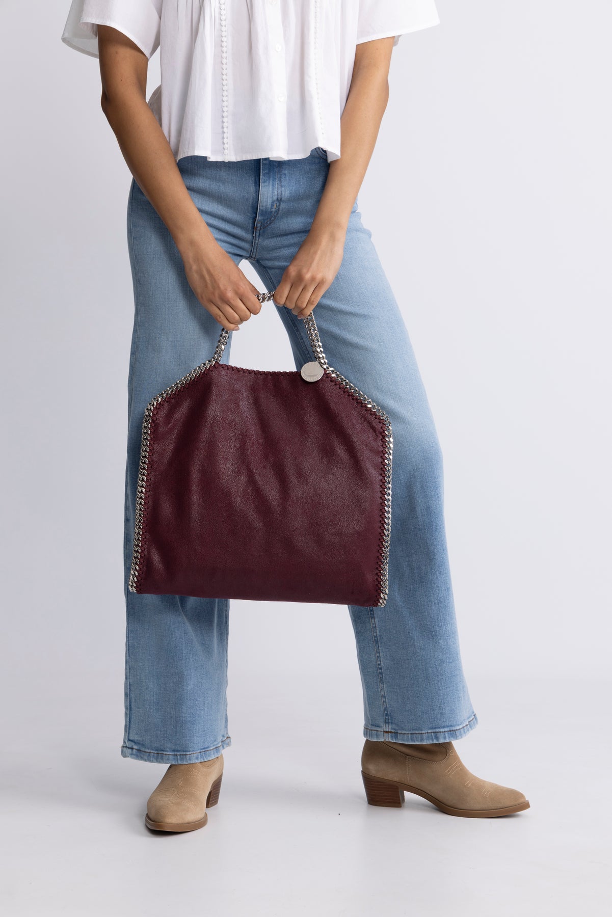 Falabella Fold-Over Tote Bag - Plum