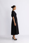 Poppycc Pleat Dress - Svart
