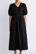 Poppycc Pleat Dress - Svart
