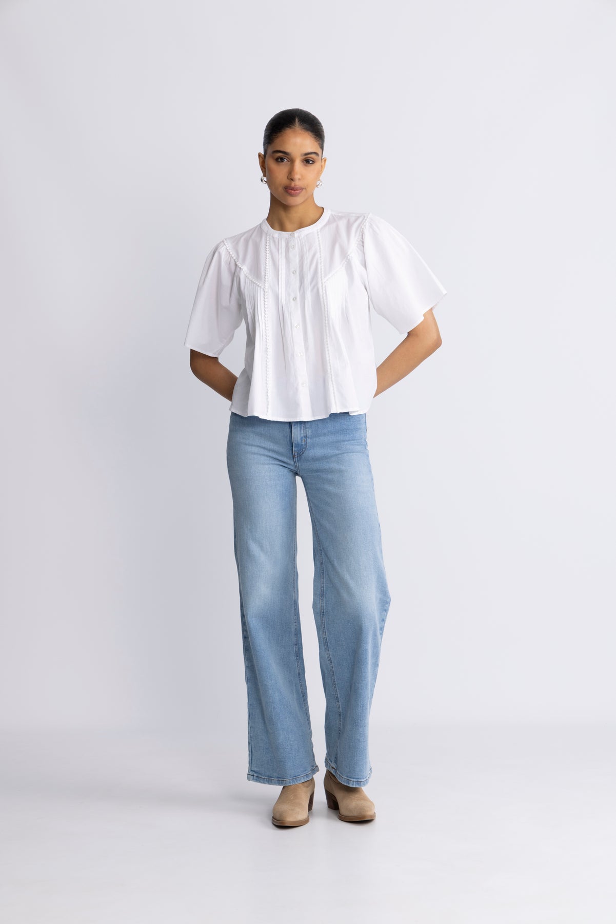 Ethelyn 2/4 Blus - Bright White