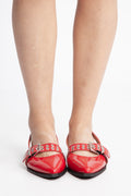 Biavictoria Single Buckle Slingback Leather - Röd Nappalak