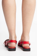 Biavictoria Single Buckle Slingback Leather - Röd Nappalak