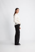 Selected Femme Lulu Stickad Kofta - Snow White Melange