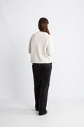 Selected Femme Lulu Stickad Kofta - Snow White Melange