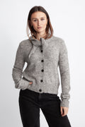 Yassala Ls Tie Neck Knit Cardigan - Medium Grey Melange