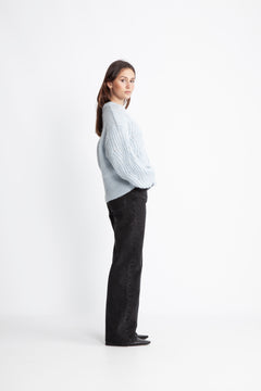 Yaszuma Ls Knit Cardigan - Clear Sky