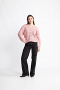 Yaszuma Ls Knit Cardigan - Lilas