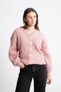 Yaszuma Ls Knit Cardigan - Lilas