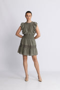 Callumcc Frill Pintuck Dress - Army