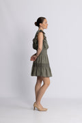 Callumcc Frill Pintuck Dress - Army