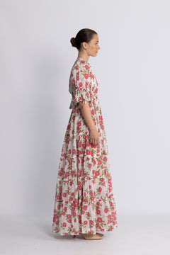 Bohemian Relaxed Dress - Pink Meadow