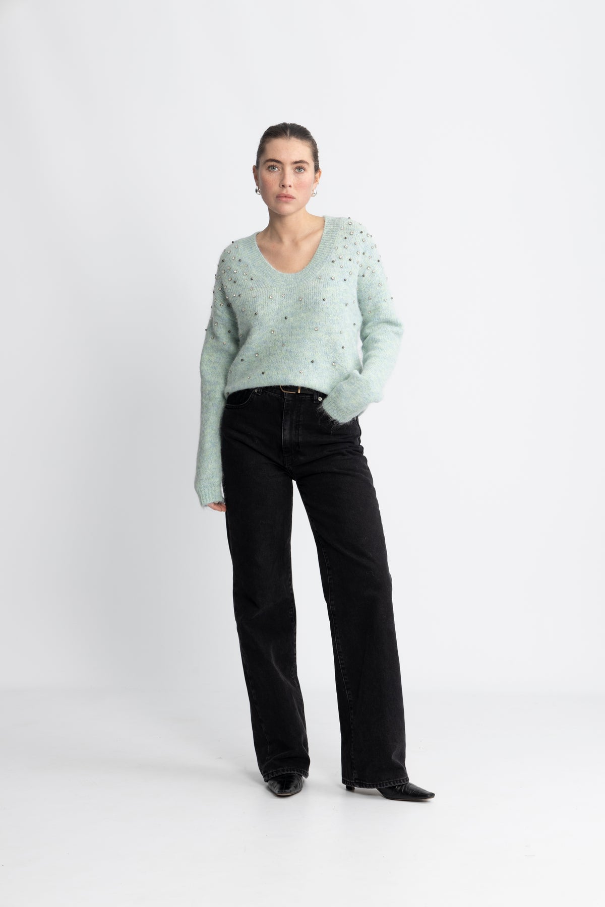 Cmmarni-Pullover - Silt Green Melange