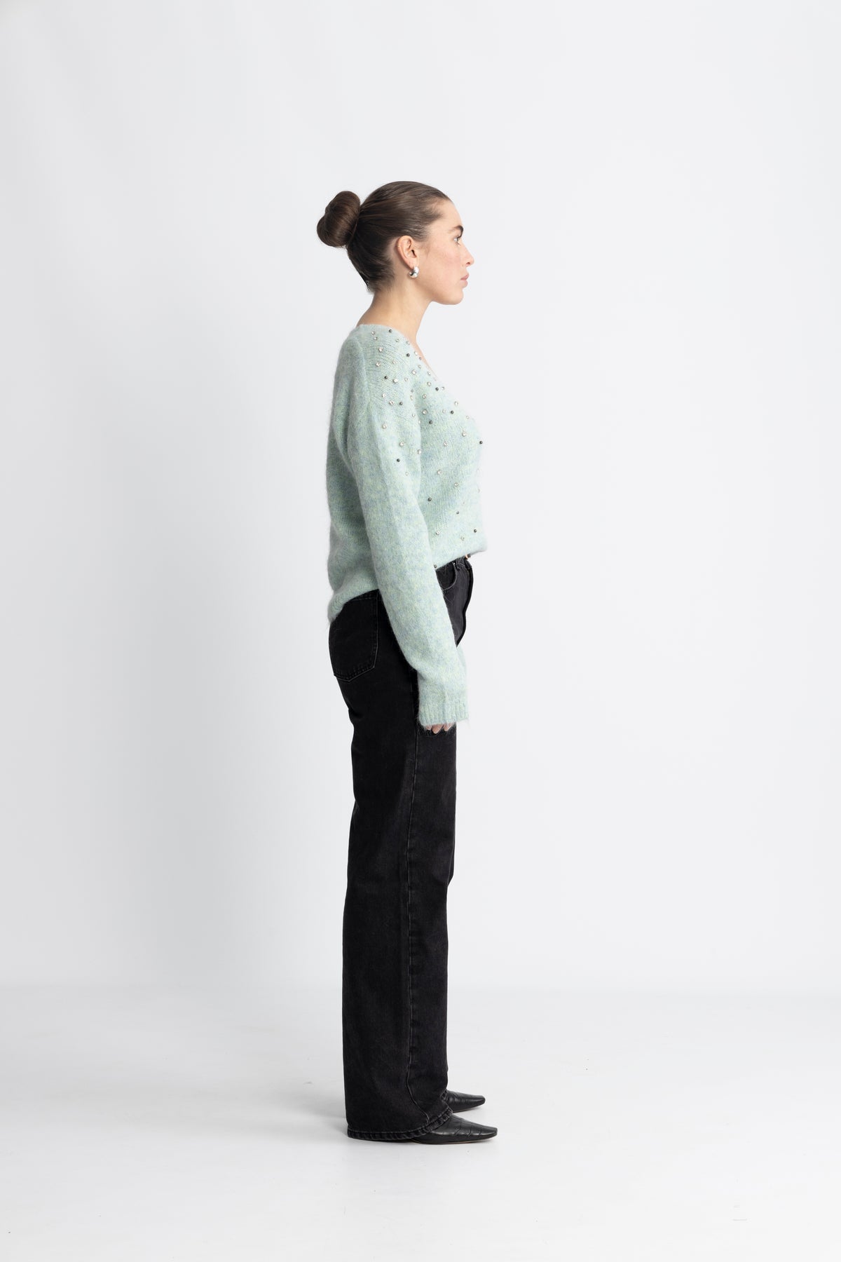 Cmmarni-Pullover - Silt Green Melange
