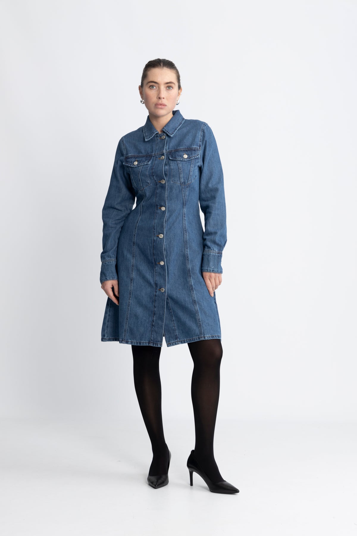 SophinaIW Short Dress - Washed Denim