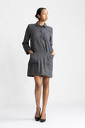 A.P.C. Robe Aurelia Doublee - Anthracite Chine
