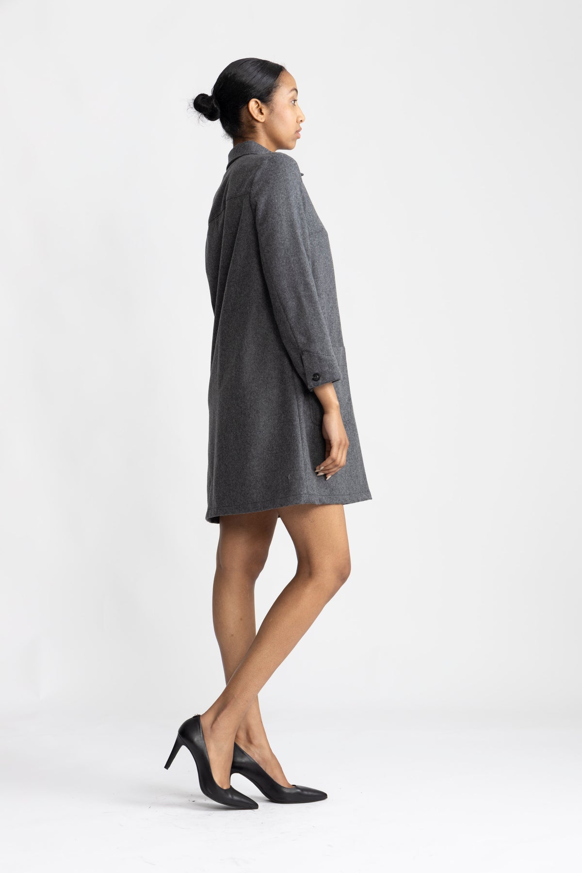 A.P.C. Robe Aurelia Doublee - Anthracite Chine