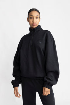 Organic Panelled Sweatshirt - Black