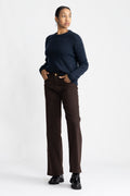 Sia Ras Ls Knit O-Neck - Dark Sapphire Melange