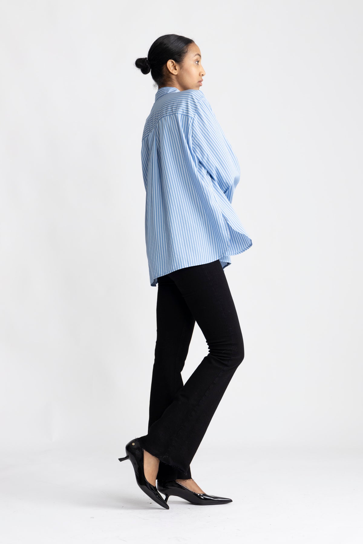 Kadir Stripe Shirt - Denim Blue Stripe