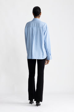 Kadir Stripe Shirt - Denim Blue Stripe