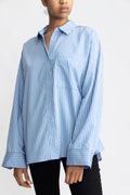 Kadir Stripe Shirt - Denim Blue Stripe