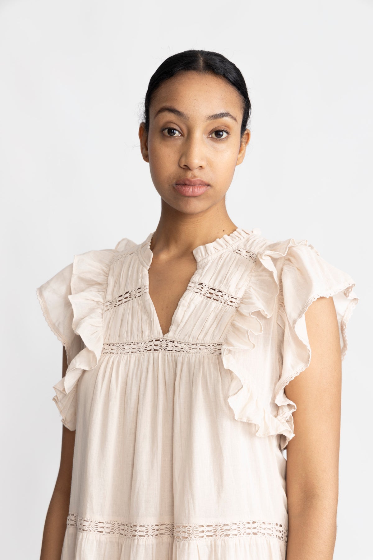 Ankita S Voile Dress - Sand